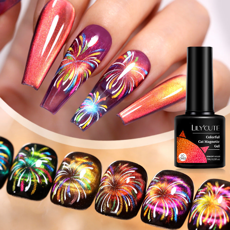 Colorful Cat Magnetic Nail Gel Main image