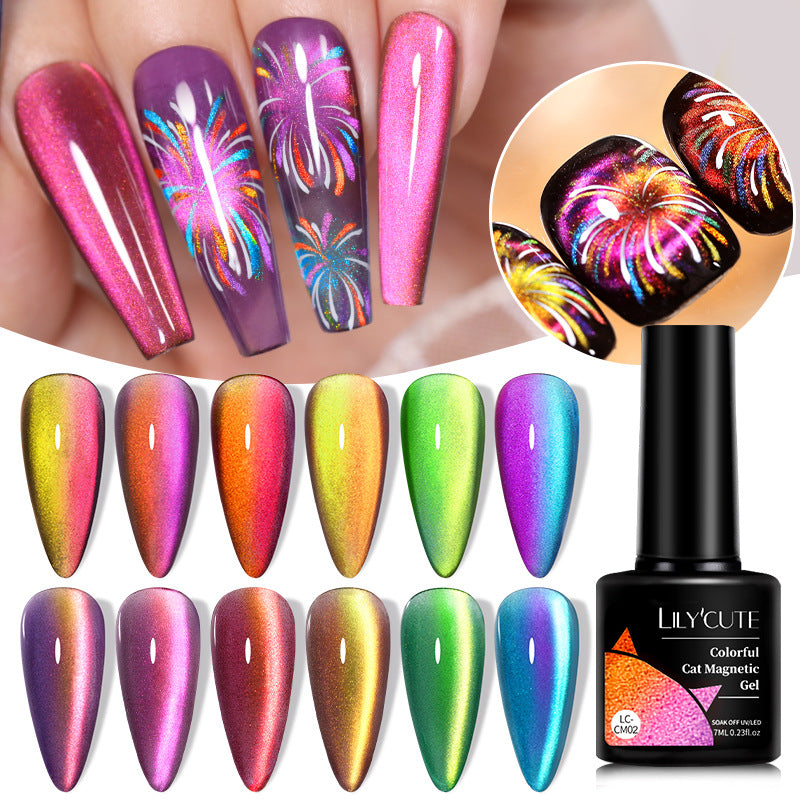 Colorful Cat Magnetic Nail Gel Secondary image